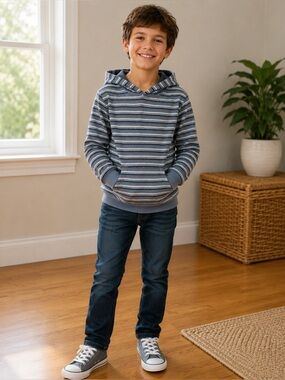 C&C California Striped Hooded Pullover